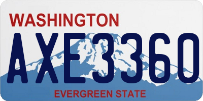 WA license plate AXE3360