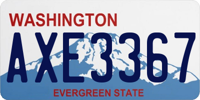 WA license plate AXE3367