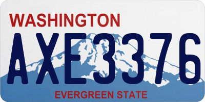 WA license plate AXE3376
