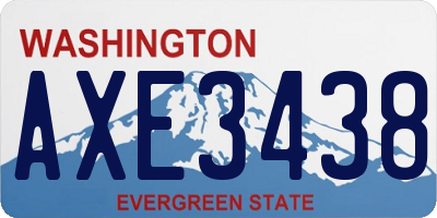 WA license plate AXE3438