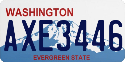 WA license plate AXE3446