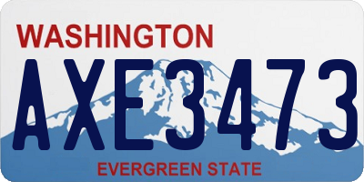 WA license plate AXE3473