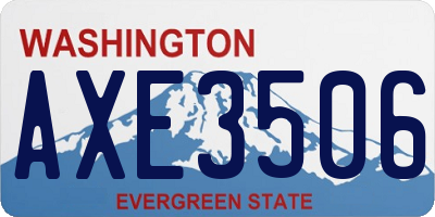 WA license plate AXE3506