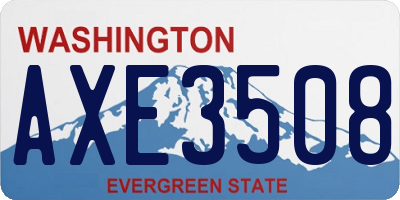 WA license plate AXE3508