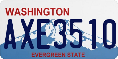 WA license plate AXE3510