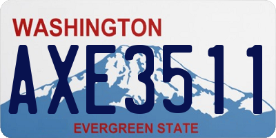 WA license plate AXE3511