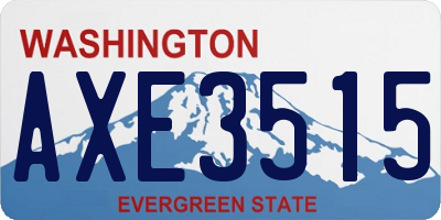 WA license plate AXE3515