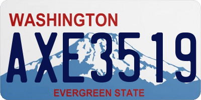 WA license plate AXE3519