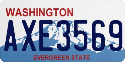 WA license plate AXE3569
