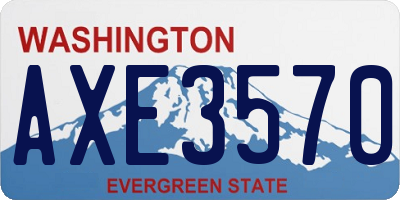WA license plate AXE3570