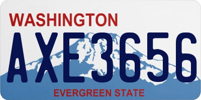 WA license plate AXE3656