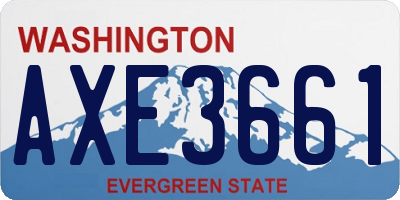 WA license plate AXE3661