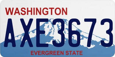 WA license plate AXE3673