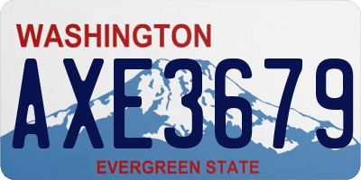 WA license plate AXE3679