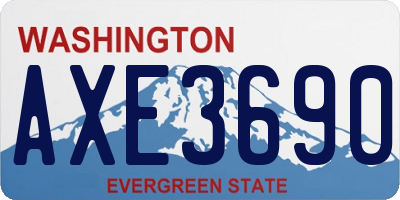 WA license plate AXE3690