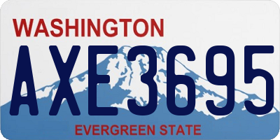 WA license plate AXE3695
