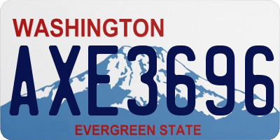WA license plate AXE3696