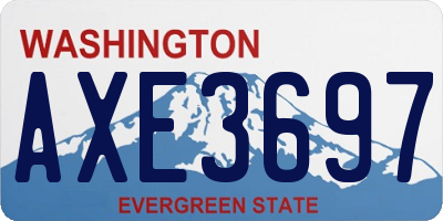 WA license plate AXE3697