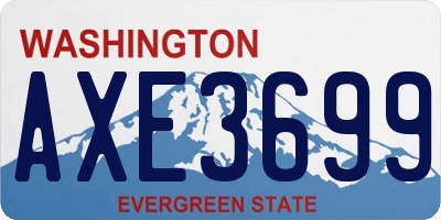 WA license plate AXE3699