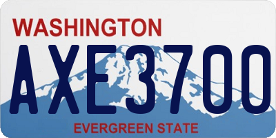 WA license plate AXE3700