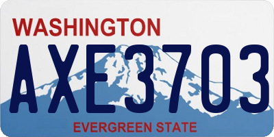 WA license plate AXE3703