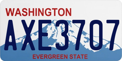 WA license plate AXE3707