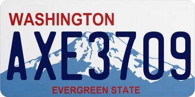 WA license plate AXE3709