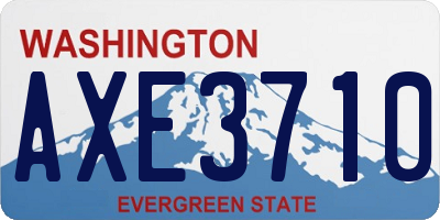 WA license plate AXE3710
