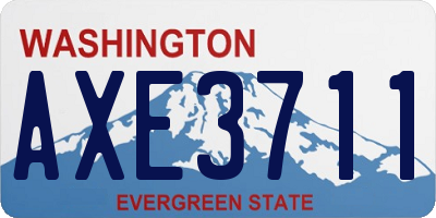 WA license plate AXE3711