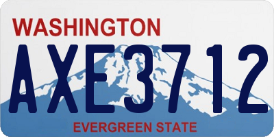 WA license plate AXE3712