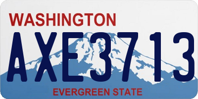 WA license plate AXE3713