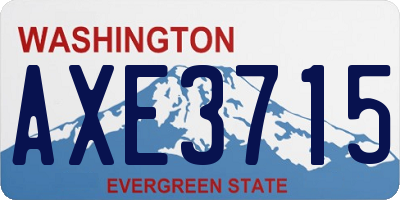 WA license plate AXE3715