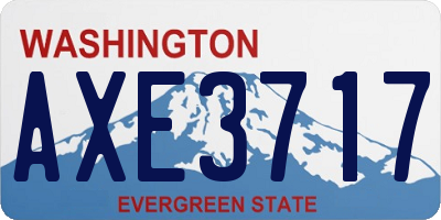 WA license plate AXE3717