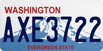 WA license plate AXE3722