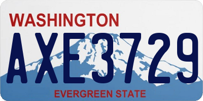WA license plate AXE3729