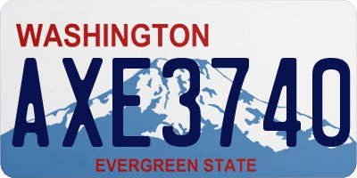 WA license plate AXE3740