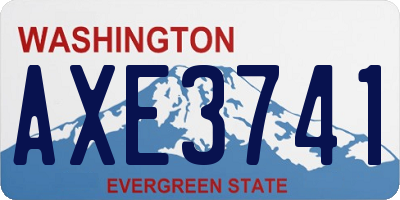 WA license plate AXE3741