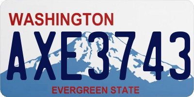 WA license plate AXE3743