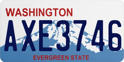 WA license plate AXE3746