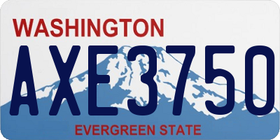 WA license plate AXE3750