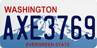 WA license plate AXE3769