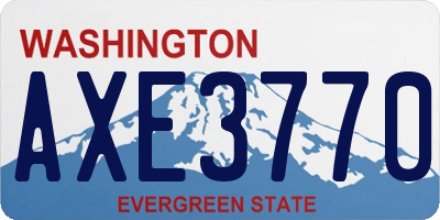 WA license plate AXE3770