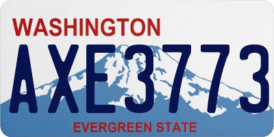 WA license plate AXE3773