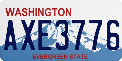 WA license plate AXE3776