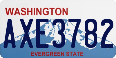 WA license plate AXE3782