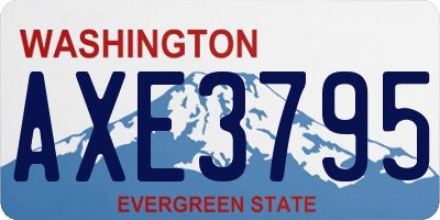 WA license plate AXE3795