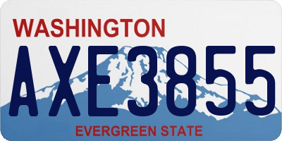 WA license plate AXE3855