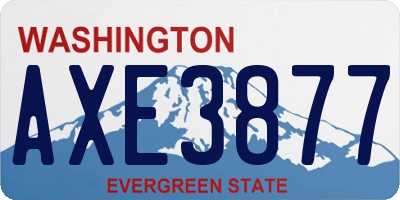 WA license plate AXE3877