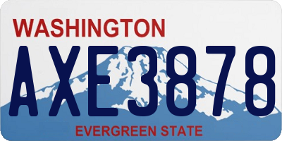 WA license plate AXE3878