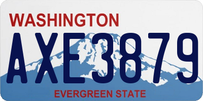 WA license plate AXE3879